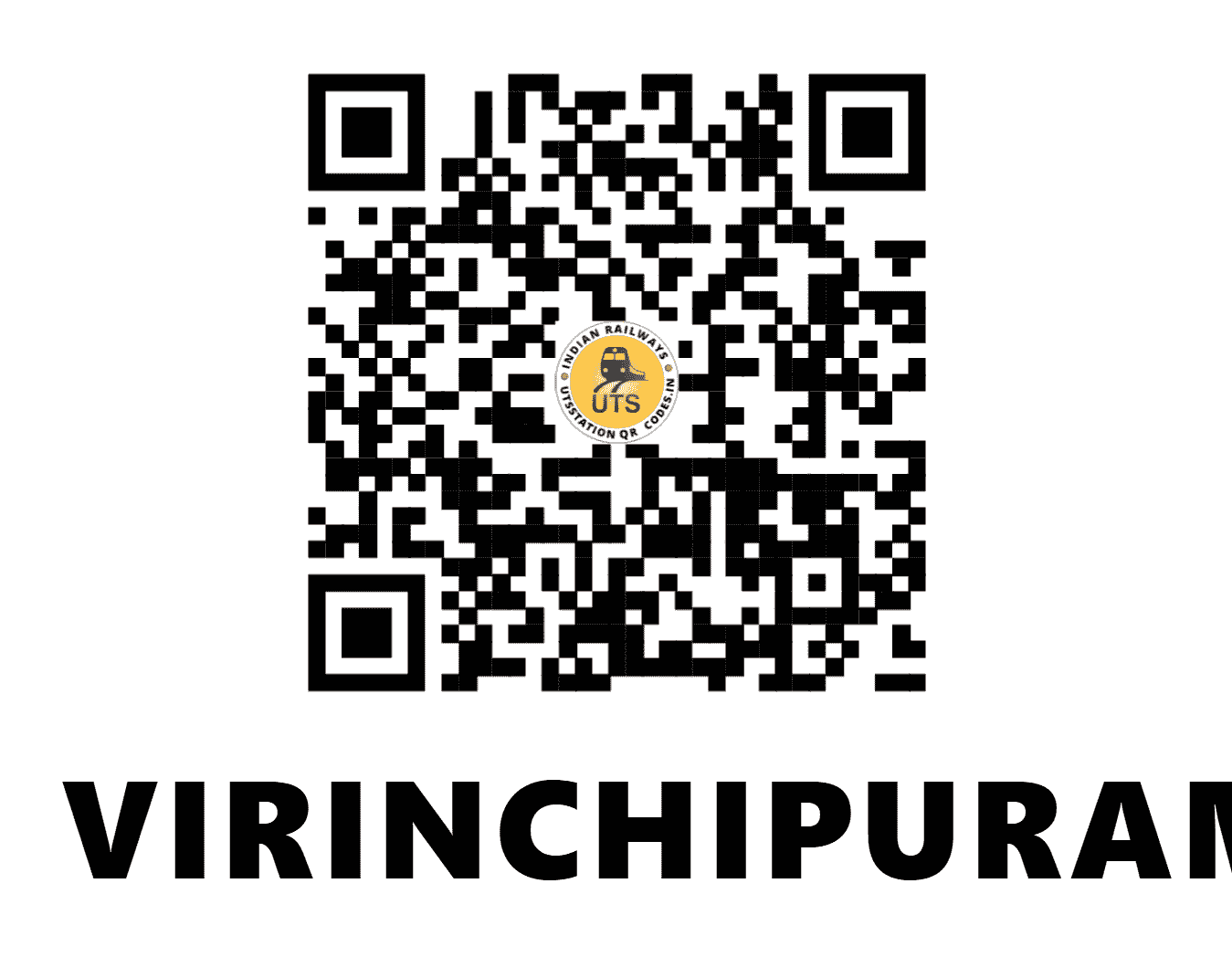 UTS QR Code for VIRINCHIPURAM - VJ - SR (TAMIL NADU)